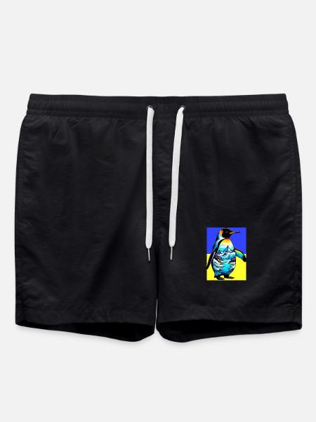 penguin - Swim Trunks - black