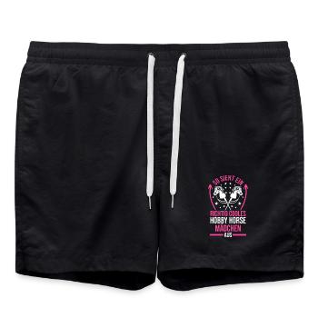 Steckenpferd Hobbyhorse Hobby Horsing - Badeshorts - Schwarz - Vorne - AI Model Male 185 light (185cm)