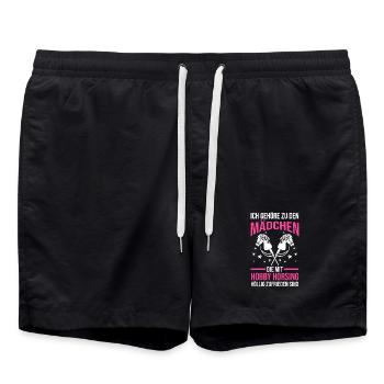 Steckenpferd Hobbyhorse Hobby Horsing - Badeshorts - Schwarz - Vorne - AI Model Male 185 light (185cm)