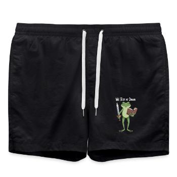 Le Chevalier Grenouille à l’Aube - Short de bain - noir - Devant - AI Model Male 185 light (185cm)