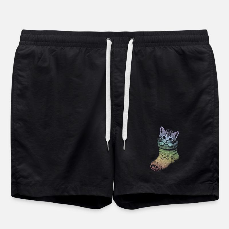 Kätzchen - Badeshorts - Schwarz