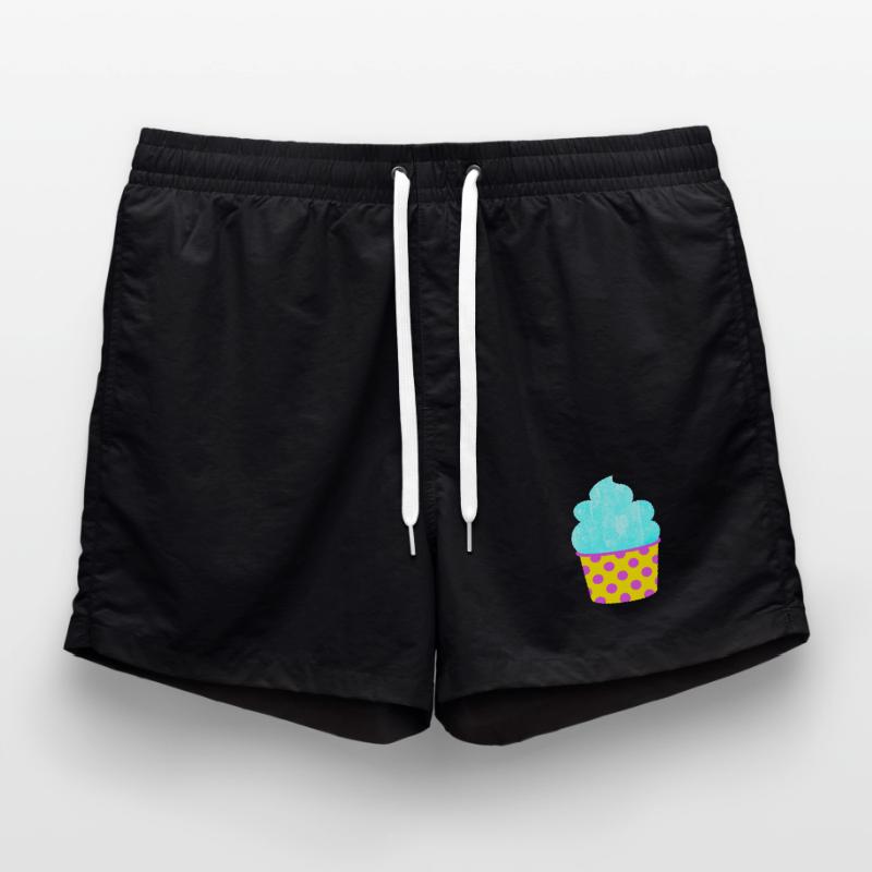 Eis Softeis Eiscreme Punkte Dots Sommer Pastell Swim Trunks