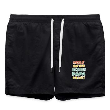 NEELE HAT DEN BESTEN PAPA DER WELT - Badeshorts - Schwarz - Vorne - AI Model Male 185 light (185cm)
