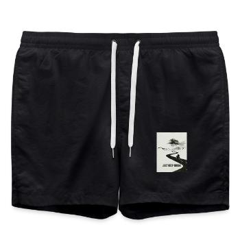 Continue simplement à faire de l’aventure à moto - Short de bain - noir - Devant - AI Model Male 185 light (185cm)