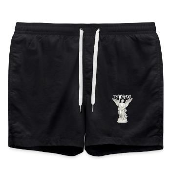 Techno-geflügelter klassischer Engel - Badeshorts - Schwarz - Vorne - AI Model Male 185 light (185cm)