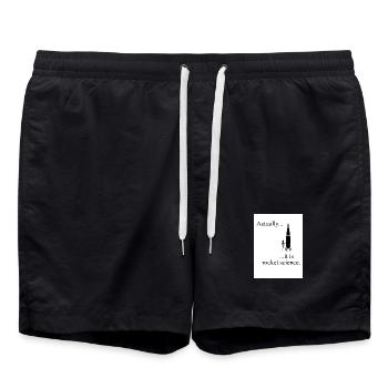 Actually, it is rocket science - Swim Trunks - black - Front - AI Model Male 185 light (185cm)