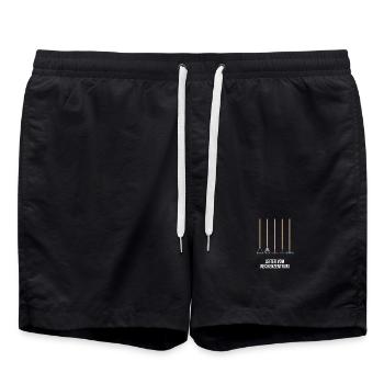 Hello World Programmiersprachen Programmierer Nerd - Badeshorts - Schwarz - Vorne - AI Model Male 185 light (185cm)