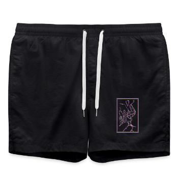 Genüsslich Eis essen - Badeshorts - Schwarz - Vorne - AI Model Male 185 light (185cm)