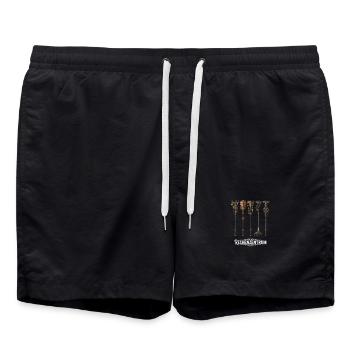 Rechenzentrum Garten Gärtner Gärtnerin Hobby Retro - Badeshorts - Schwarz - Vorne - AI Model Male 185 light (185cm)