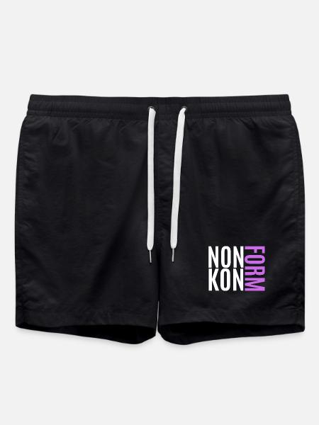 Nonkonform - Badeshorts - Schwarz