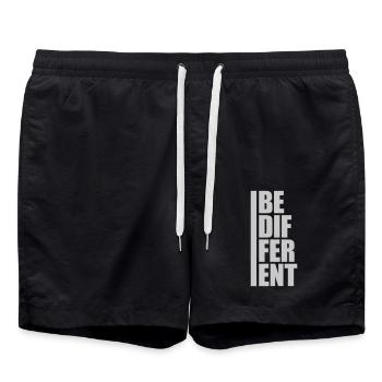 Be different Logo Design - Swim Trunks - black - Front - AI Model Male 185 light (185cm)