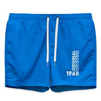 57th Birthday Gift Husband Original February 1968 - Swim Trunks - cobalt blue - Front
