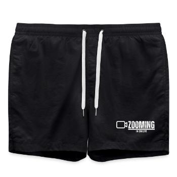 ZOOMING IN ON LIFE - Swim Trunks - black - Front - AI Model Male 185 light (185cm)