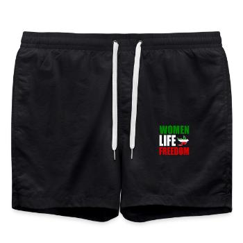 Women life freedom - Short de bain - noir - Devant - AI Model Male 185 light (185cm)