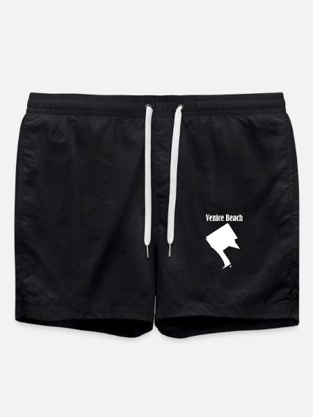 Venice Beach L.A. white - Swim Trunks - black