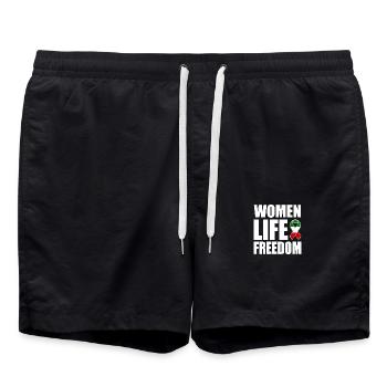 Women life freedom - Short de bain - noir - Devant - AI Model Male 185 light (185cm)