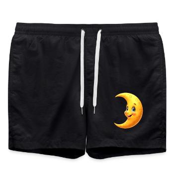 Pyjama Lune Croissant Dormir Nuit Costume Lune - Short de bain - noir - Devant - AI Model Male 185 light (185cm)
