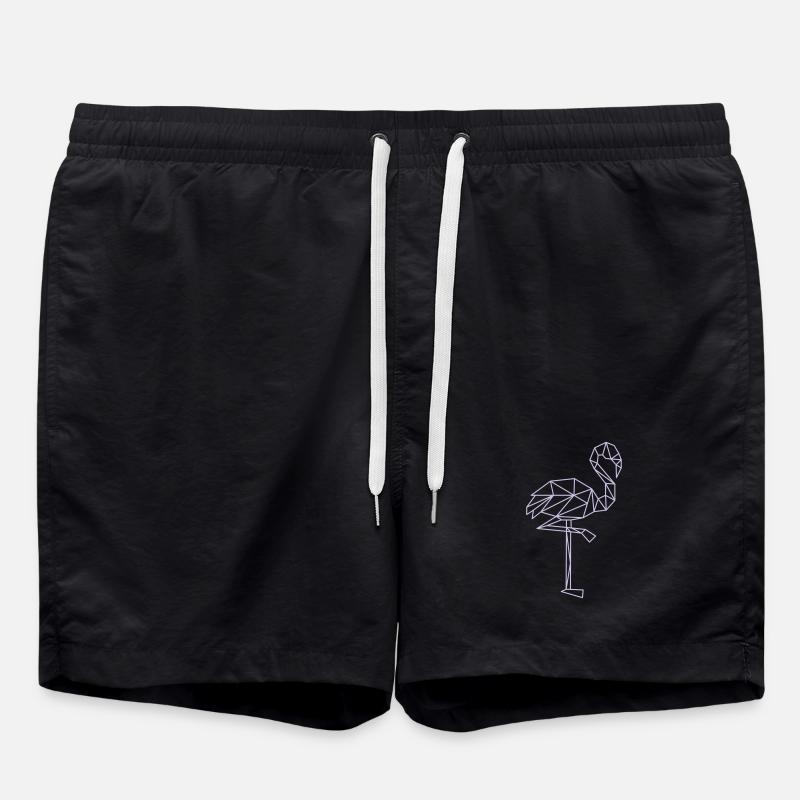 flamingo - Badeshorts - Schwarz
