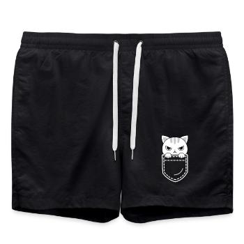 Chat Chats - Short de bain - noir - Devant - AI Model Male 185 light (185cm)