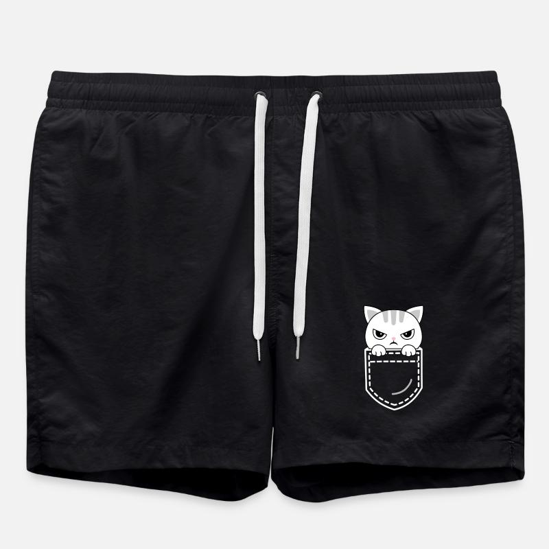 Cat Cats - Swim Trunks - black