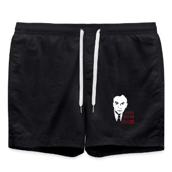 Nein Doch Ooh Spruch Motiv - Badeshorts - Schwarz - Vorne - AI Model Male 185 light (185cm)