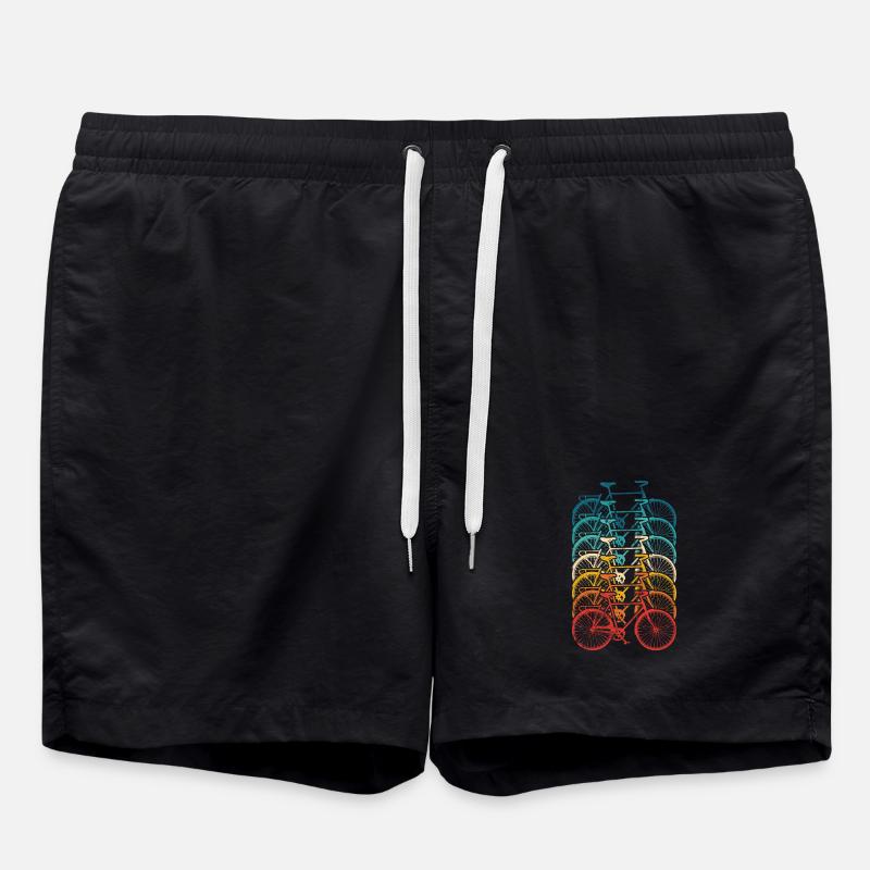 Rainbow Bike Stack Gradient - Swim Trunks - black