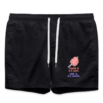 Naschkatzen Statement bonbon Süßigkeiten Lecker - Badeshorts - Schwarz - Vorne - AI Model Male 185 light (185cm)