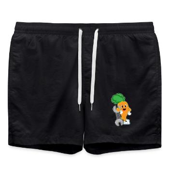 Carrot Mechanic Wrench Workshop - Swim Trunks - black - Front - AI Model Male 185 light (185cm)