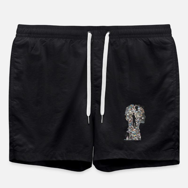 Das Puzzle Mensch - Badeshorts - Schwarz