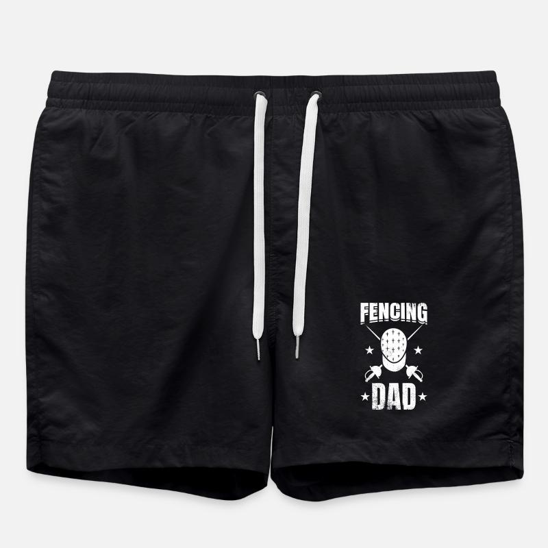 Fechten Papa - Badeshorts - Schwarz