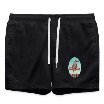 Küstenkind - Badeshorts - Schwarz - Vorne - AI Model Male 185 light (185cm)