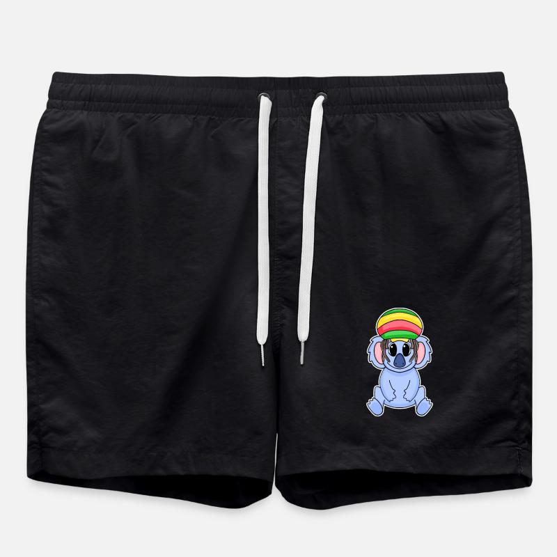 Rasta Koala - Swim Trunks - black