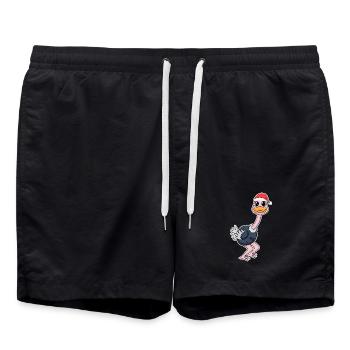 Strauß Weihnachten - Badeshorts - Schwarz - Vorne - AI Model Male 185 light (185cm)