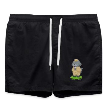 Dog Groom Suit Wedding - Swim Trunks - black - Front - AI Model Male 185 light (185cm)