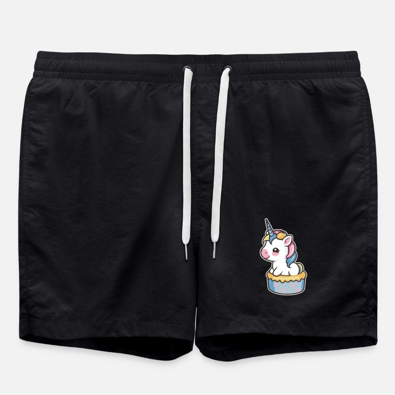 Gâteau Licorne - Short de bain - noir
