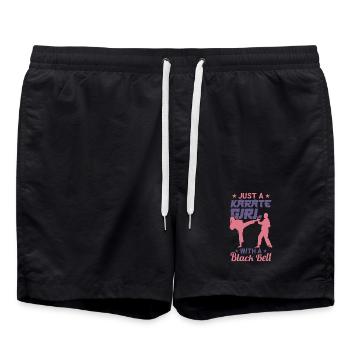 Karate Girl - Swim Trunks - black - Front - AI Model Male 185 light (185cm)