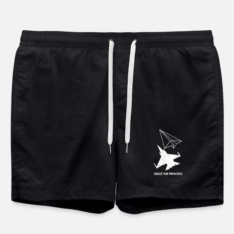 Trust the Process Paper Flight - Swim Trunks - black