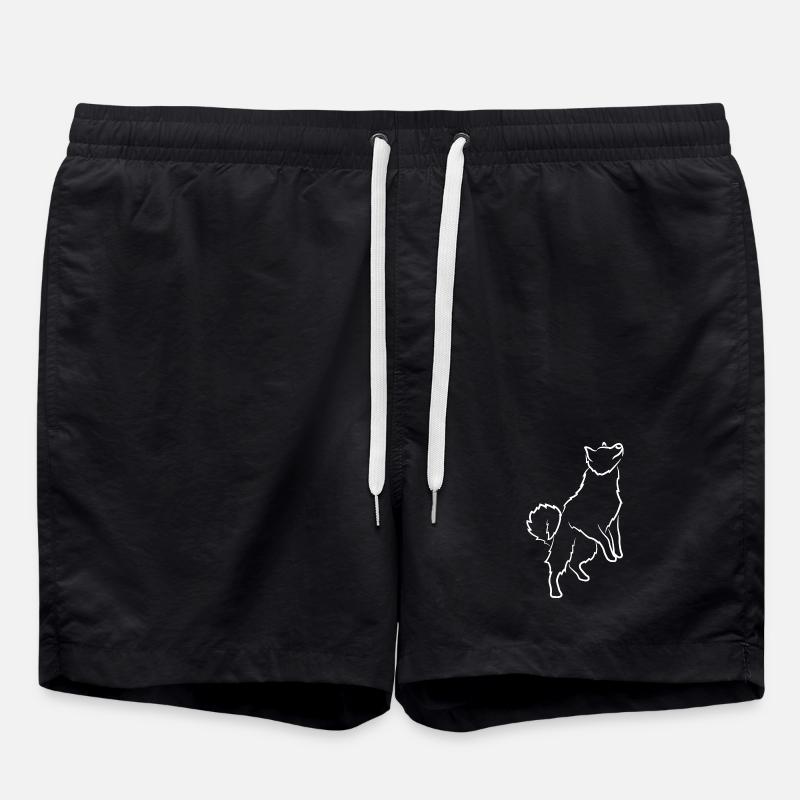 Dessin de chien - Short de bain - noir