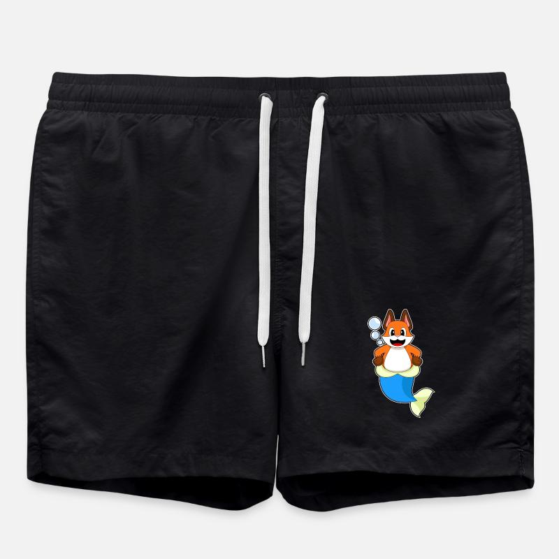 Fuchs Meerjungfrau - Badeshorts - Schwarz