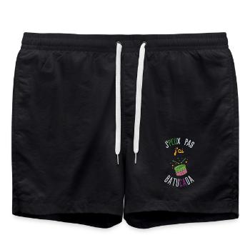 I can't I have built - Swim Trunks - black - Front - AI Model Male 185 light (185cm)