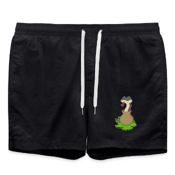 Schlange Vase - Badeshorts - Schwarz - Vorne - AI Model Male 185 light (185cm)