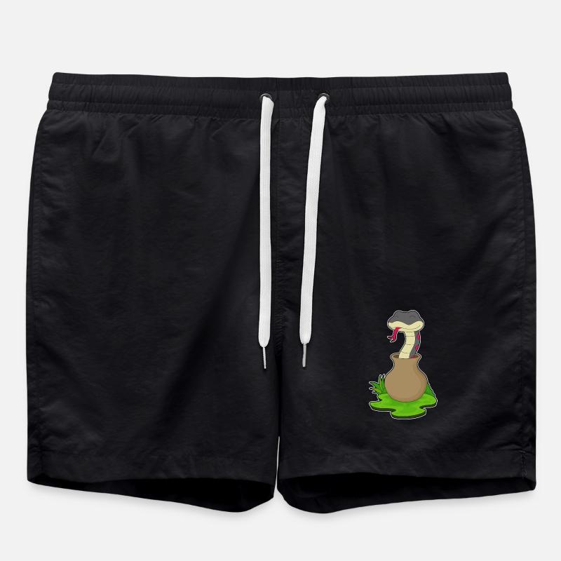 Snake Vase - Swim Trunks - black