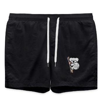 Koala Ours Bande Dessinée Animal Australie Nature Dessin Animé Logo - Short de bain - noir - Devant - AI Model Male 185 light (185cm)