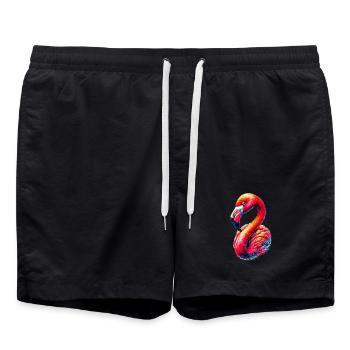 Flamant - Short de bain - noir - Devant - AI Model Male 185 light (185cm)