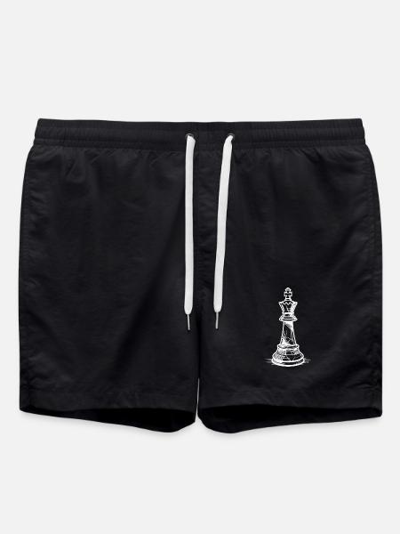 Chess piece sketch - Swim Trunks - black