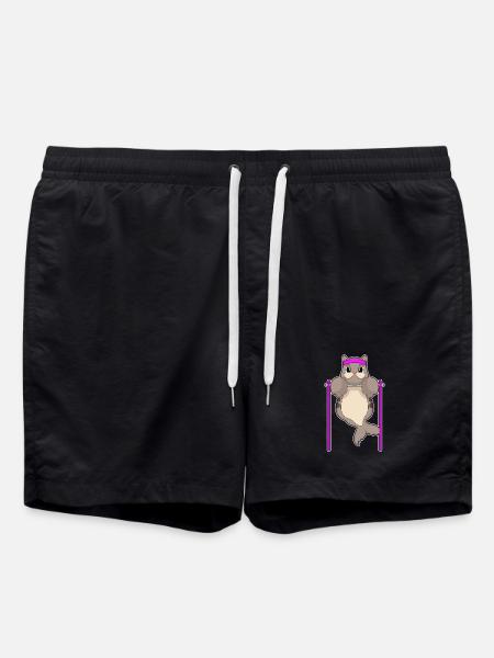 Phoque Bodybuilder Tractions Musculation - Short de bain - noir