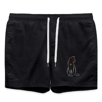 Chat vétérinaire - Short de bain - noir - Devant - AI Model Male 185 light (185cm)