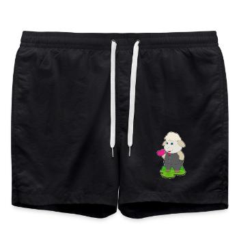 Schaf Bräutigam Anzug Hochzeit - Badeshorts - Schwarz - Vorne - AI Model Male 185 light (185cm)