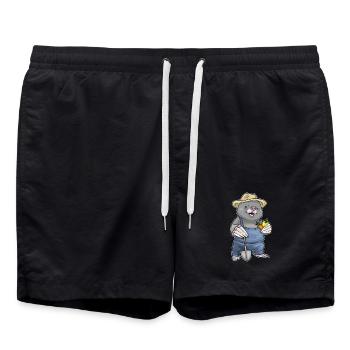 Ferme de Fruits Fermier-Taupe - Short de bain - noir - Devant - AI Model Male 185 light (185cm)