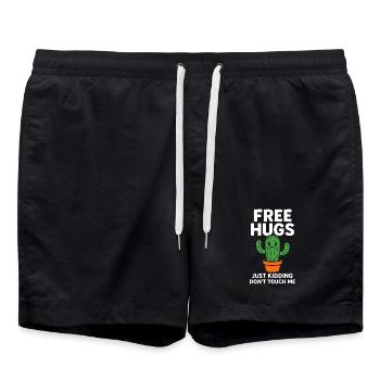 Câlins gratuits Je plaisante Ne me touche pas - Short de bain - noir - Devant - AI Model Male 185 light (185cm)